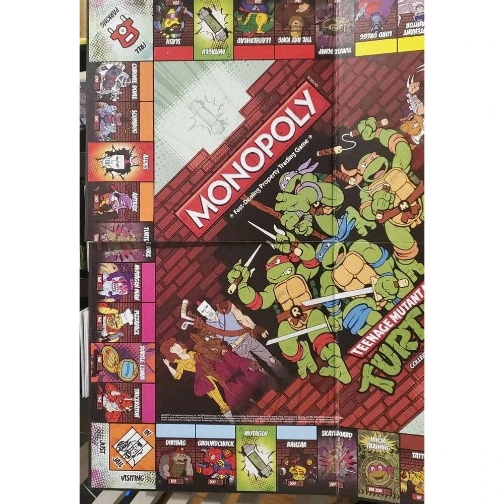 Teenage Mutant Ninja Turtles Monopoly Collector's Edition Board Game Parts Only
